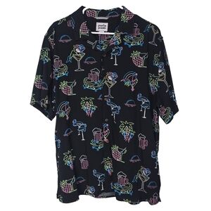 Party Pants Woven Button Down‎ Shirt Size Medium NEW